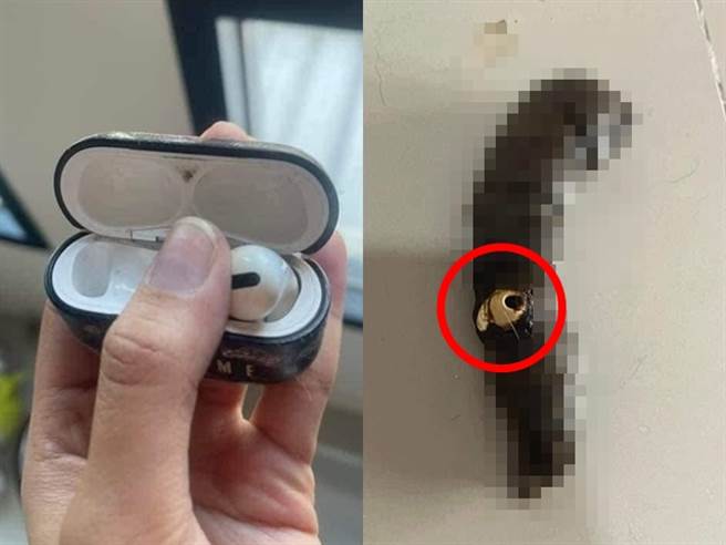 1名网友日前发现原本1对的蓝芽耳机少了左耳单边耳机，后来才发现是被家中毛宝贝吃下肚，而发现的原因超崩溃，竟是他目睹耳机直接「卡在狗大便上」。（翻摄自脸书「爆废公社公开版」）
