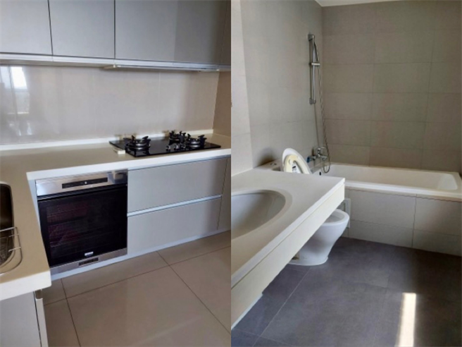 女網友退租前，將廚房及浴室也打掃得一塵不染。(組圖/截自爆廢公社)