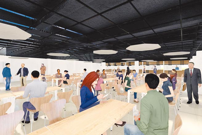 新竹县政府前栋办公大楼地下室整修后，将以「美食街」概念亮相。（新竹县政府提供／罗浚滨新竹传真）