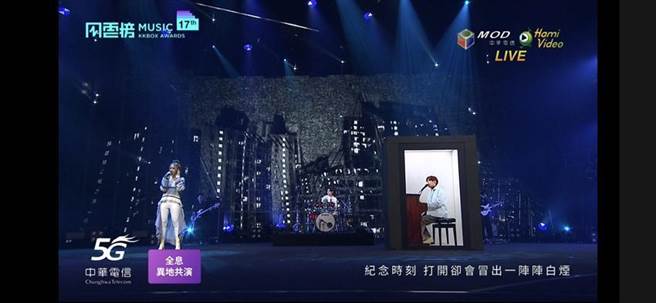 （中华电信Hami Video、MOD多视角直播第17届KKBOX音乐风云榜，观看现场直播的人次超过平时总观赏人数的1.8倍，缔造收视盛况。图／中华电信提供）
