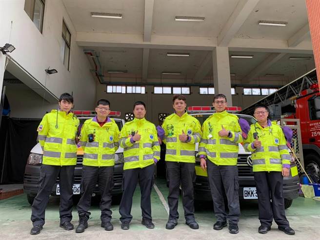 蘆竹消防分隊現有7名高級救護技術員（EMT-P）。（蘆竹消防分隊提供／陳夢茹桃園傳真）