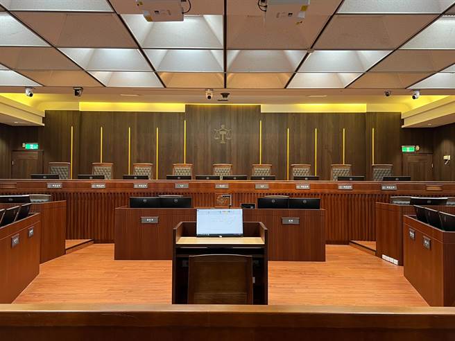 基隆地方法院将第一法庭重新整建，打造为国民法官法庭，空间可容纳数百人。（陈彩玲摄）