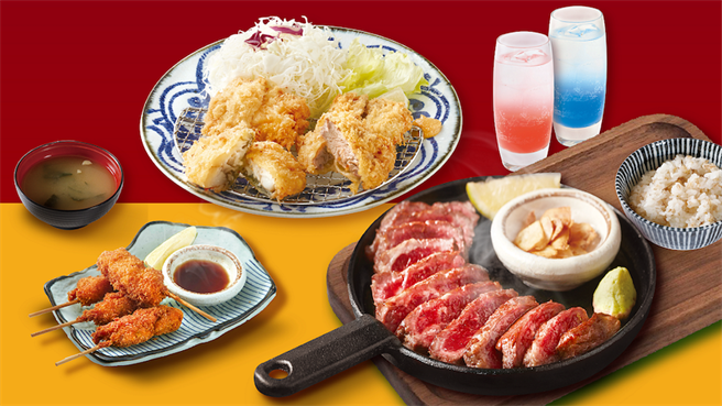 Global Mall板橋車站「京都勝牛」，今起（2日）慶開幕首五日推限定套餐，原價1130元，優惠價999元。（Global Mall提供）