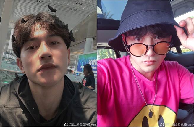 男偶像劉洲成被前妻控訴家暴，如今交往新歡，女友竟自稱是「新沙袋」。(取材自至上勵合劉洲成Kenny微博)