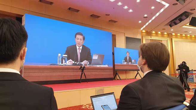 大陆全国人大发言人张业遂。（蓝孝威摄）