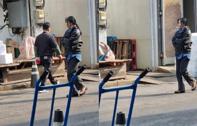 近期传出范冰冰将惊喜客串韩剧，还有韩国路人在街头捕获野生范冰冰，乱髮憔悴模样流出。(图/ 摘自微博)