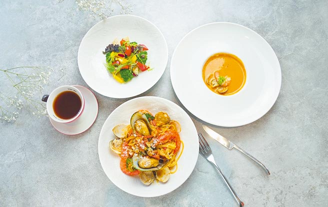 台中福华超值商业午餐，不限平日四人同行一人免费，西式料理带您遨游地中海，陶醉义式佳肴。图／台中福华大饭店提供