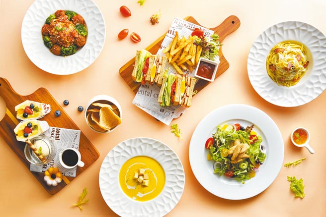 和逸饭店‧台南西门馆振兴券晚鸟优惠，Cozzi KITCHEN餐点第2项5折。（和逸饭店提供）