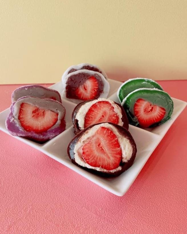多款草莓创意大福，各式口味快闪巨城。（Big City提供）