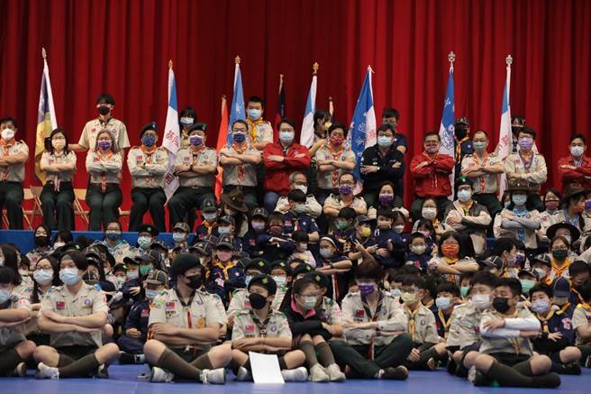 基隆市童军会今天举办童军节庆祝大会，表扬绩优童军团和个人。（基隆市政府提供／陈彩玲基隆传真）