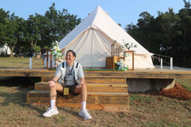 春浪主辦單位董事長沈光遠期許能做到亞洲音樂祭療癒第一品牌。（林欣儀攝）