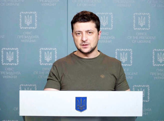 乌克兰总统泽伦斯基（Volodymyr Zelenskiy）。（图／路透社、乌克兰总统府提供）
