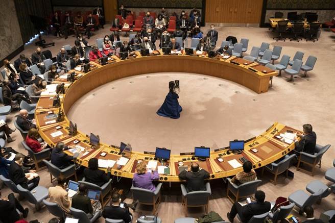 聯合國安理會當地時間3／4在紐約聯合國總部，就烏克蘭境內核設施安全問題舉行緊急公開會。（摘自中新社）