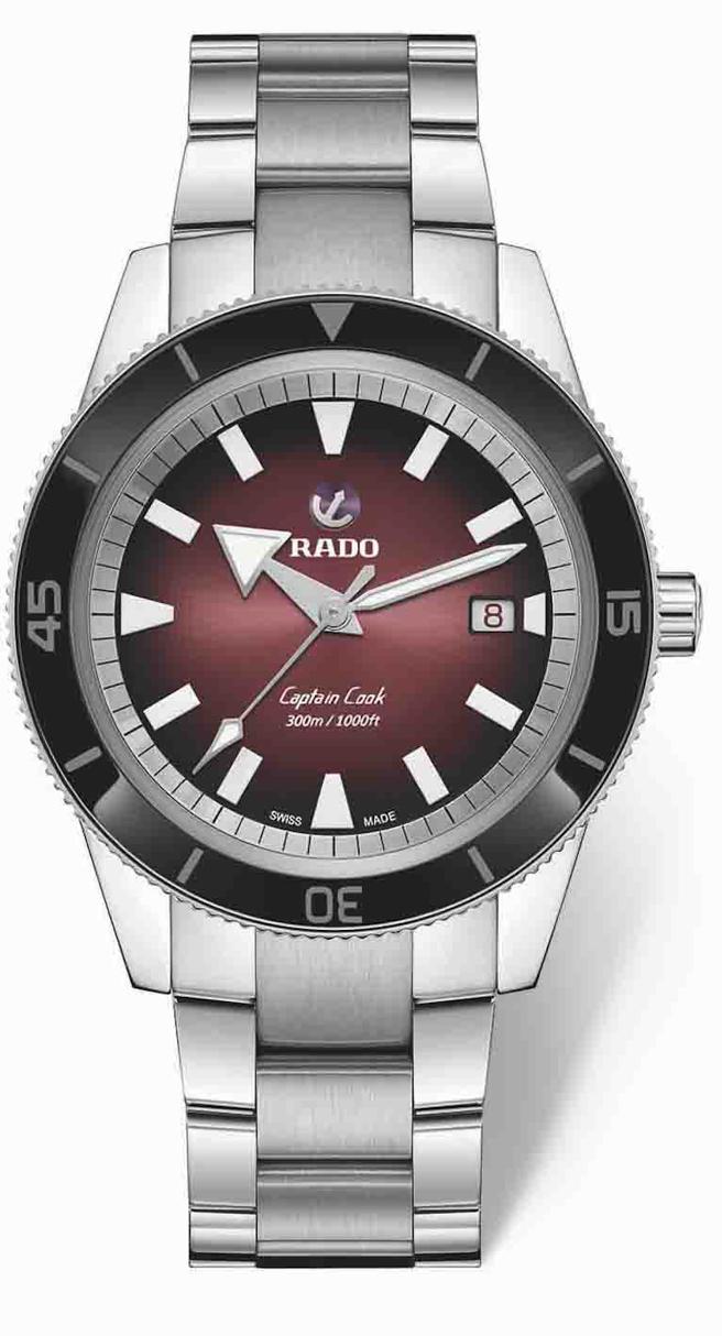 Rado瑞士雷達表 Captain Cook 庫克船長300米 紅黑限定款 ，6萬4900元。（Rado瑞士雷達表提供）