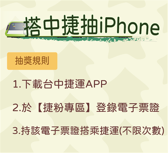 台中捷運綠線全線運量預計11日達600萬人次，中捷舉辦感恩回饋系列活動。（台中市府提供／盧金足台中傳真）