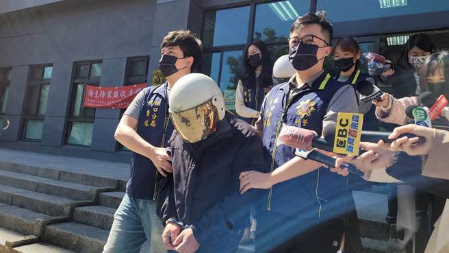 警方逮捕行凶的陳嫌及協助逃亡的林女。（警方提供）