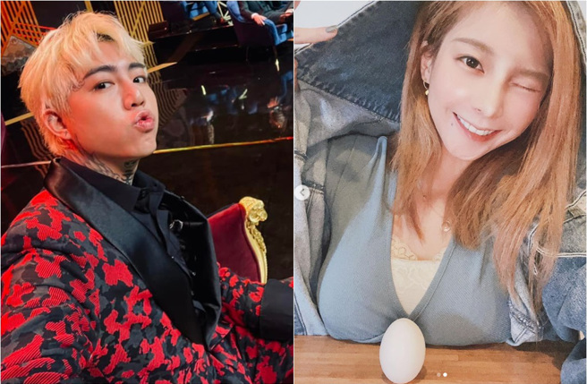 謝和弦被大S閃電再婚消息激勵，開約「電競女神」奎丁。(取材自謝和弦 R-chord (阿扣)臉書、zamy_ding IG)