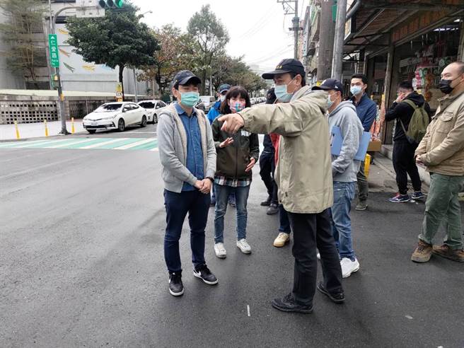 金山区仁爱路改善长度约250公尺。（金山区公所提供）