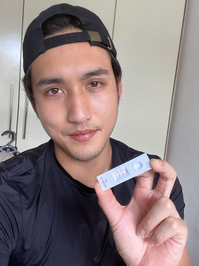 李俊緯上個月發現意外確診新冠肺炎，居家隔離休養，目前已逐漸康復。（李俊緯本人提供）