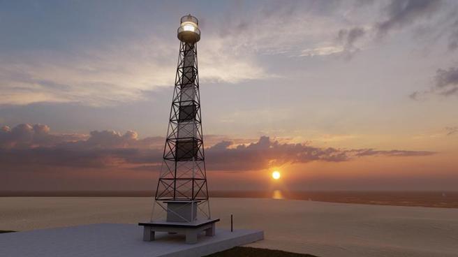 （重建完成国圣港愿景图。图／航港局提供）
