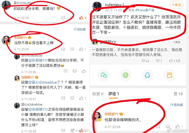 张颖颖称不会嫁给汪小菲。（图／翻摄自微博）