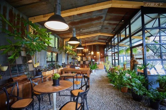 走進被滿滿綠意的野人花園，好像身處叢林夢幻小屋。(圖/行遍天下)