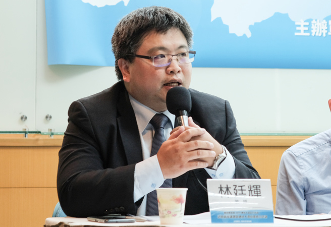 台湾国际法学会副秘书长林廷辉。(郭吉铨摄)