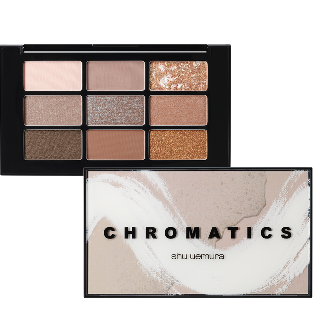 植村秀時尚大師9色眼影盤冷淡沙漠。（圖／品牌提供）