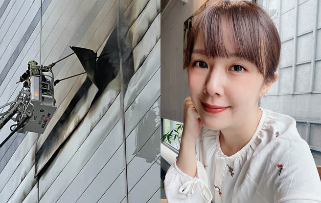 翠蕊半夜沒聞到家附近美福倉儲冒出的濃煙，醒來才知道發生火災。（圖／桃園市消防局提供／陳夢茹桃園傳真；FB@翠蕊）