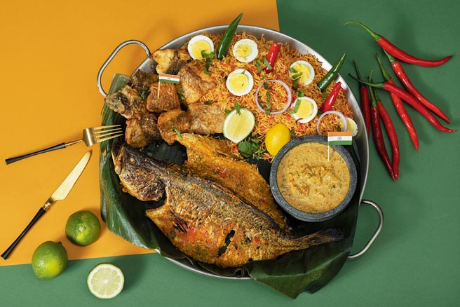 〈烤鱼印度香饭〉　图／台北远东香格里拉饭店