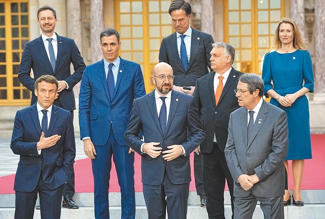欧盟多国领导人10日在法国举行峰会，商讨俄乌情势该如何处理。（美联社）