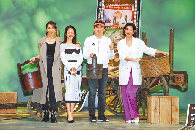 潘奕如（左起）、臧芮軒、孫鵬、米可白昨出席新戲卡司發布會。（羅永銘攝）