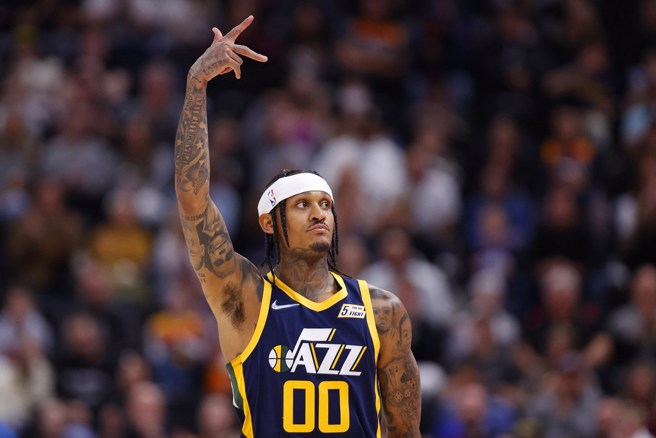 爵士后卫克拉克生今天轰下生涯新高45分。(路透)