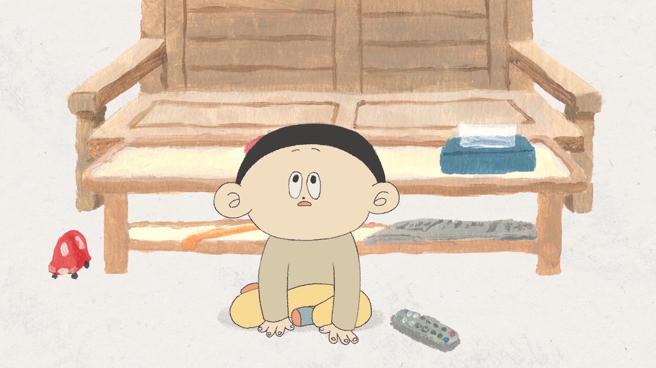 第2届川流影展首奖《这个比较甜》，以动画片讲述男孩与乡下阿妈的故事。（比漾广场提供）