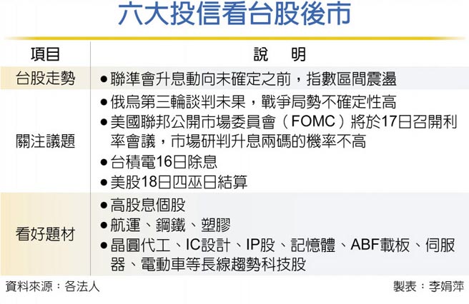 六大投信看台股后市