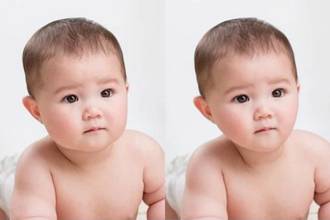 朋友幫嬰兒拍照狂修圖 圓臉變尖 她不解：該說實話嗎？