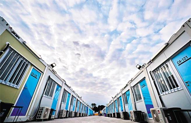 香港粉岭马适路社区隔离设施的新建单位。（文匯报）