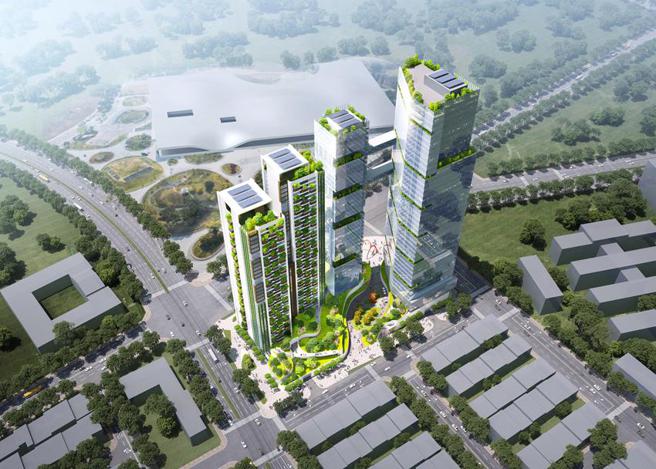 （南台湾第一笔双捷运联开案「O10/Y18卫武营站」14日正式招商。图∕美商仲量联行提供）