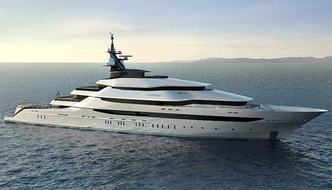 传为对普丁最有影响力的伊果．谢钦拥有的豪华游艇，因为第2任妻子不断把照片发布到网上而曝光。（图／推特@RussianYatch)