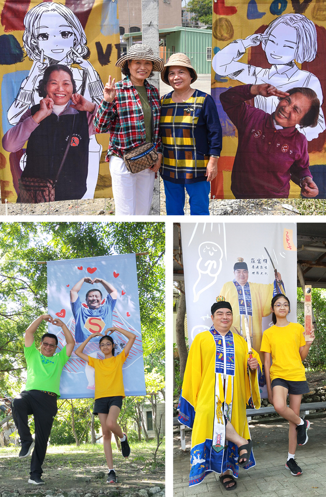 《我也有少女心》及《阿爸ㄟ願望》等攝影展，作品中的人物本尊也來共襄盛舉。(圖片提供/張裴倢)