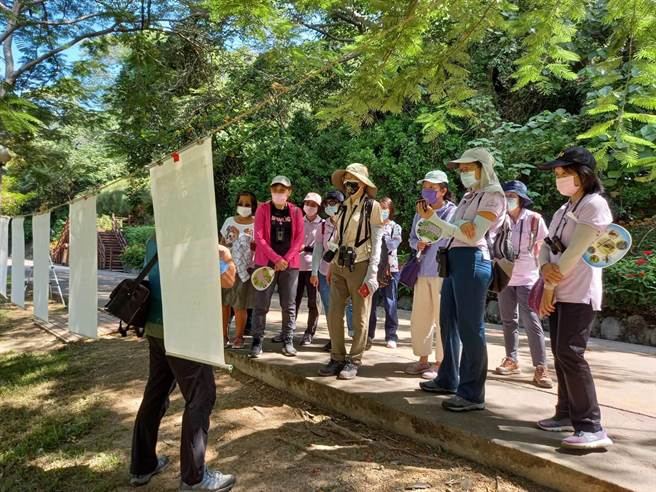 外来种鸟类问题日益严重，花莲县政府农业处即起与花莲县野鸟学会，定期在美崙山亲子大草坪旁平台设立定点生态解说站，针对该处常见鸟种进行解说，公私齐力引发民眾深思外来种相关议题。（花莲县政府提供／罗亦晽花莲传真）