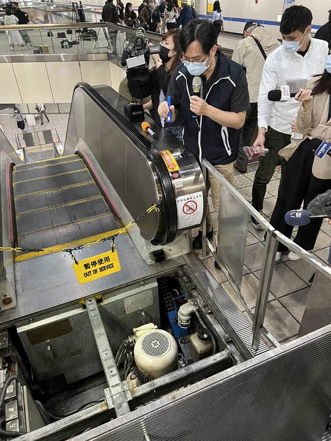 北捷今说明电扶梯事故初步调查原因。（王扬杰摄）