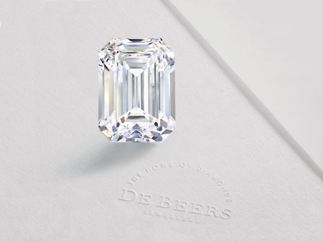 De Beers DB Classic钻戒，镶嵌1888 Master Diamonds系列26.07克拉钻石。（De Beers提供）