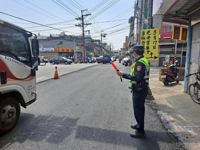 开漳圣王圣诞千秋祭典桃园平镇交通管制。（警方提供／吕筱蝉桃园传真）