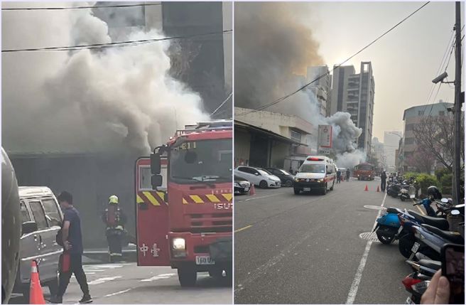 台中南屯一间一楼民宅16日下午火警，浓烟冲天画面惊悚。（翻摄记者爆料网）