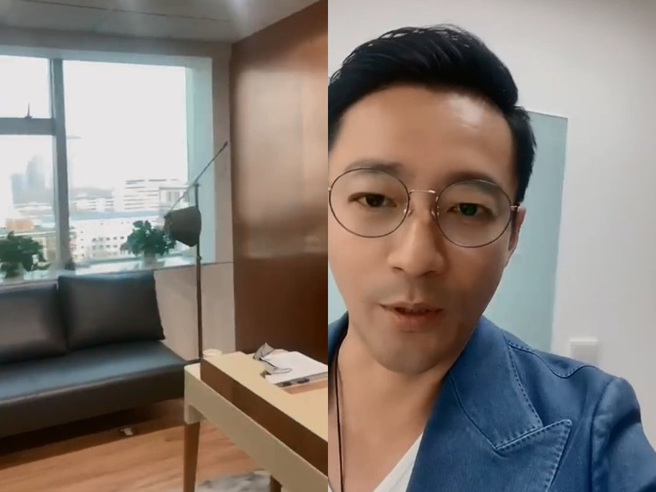 汪小菲16日拍抖音新片，介绍公司内部，完全不提私生活。（图／抖音@汪小菲）