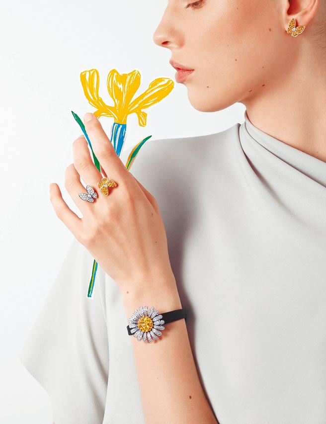 艺术家Alexandre Benjamin Navet的画作色彩缤纷、充满童趣。（Van Cleef & Arpels提供）