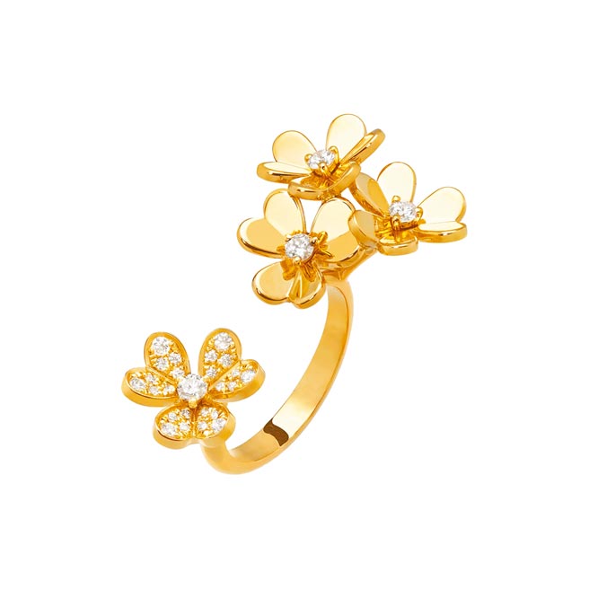 梵克雅宝Frivole Between the Finger指间戒，30万7000元。（Van Cleef & Arpels提供）