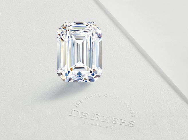 De Beers DB Classic钻戒，镶嵌1888 Master Diamonds系列26.07克拉钻石。（De Beers提供）