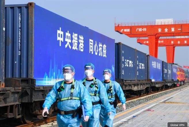 大陸中央鐵路援港班列開行逾20趟，增至每天2趟。（新華社）